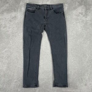 Cult‎ of Individuality Rocker Slim Jeans Mens 33x33 Black Stretch Denim